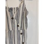 Justify  Striped Mini Dress Button Front Sleeveless‎ Casual Sundress Size S Photo 1