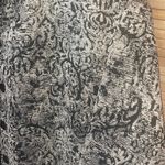 Chico's Black Gold Metallic Floral Button Front Duster Jacket size 1 M 8 silk Photo 6