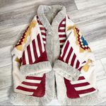 Valentino Garavani Vintage Customized Valentino boutique aztec mesa leather shearling‎ coat Large Photo 11