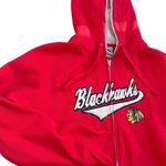 NHL Chicago Blackhawks L Full‎ Zip Sherpa Hoodie Pockets Warm Fall Hockey Fan Red Size L Photo 1