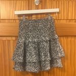 Nordstrom Sienna Sky Size Small Black and White Floral Print Skater Skirt Photo 1