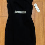 Chetta B  Black Mini Dress with Silver Accent Photo 0