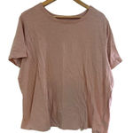 Ava & Viv  size 1X blush pink short sleeve blouse women’s Photo 0