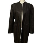 Ralph Lauren Lauren  Black Long Blazer Mid Length 100% Linen Size12 Photo 0