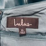 Lulus  Maxi Dress Sz XL Elegant Yori Satin Ruffled High-Low Special Events Glam Photo 6