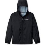 Columbia Girls Black Hooded Rain Jacket Photo 0