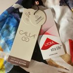 CALIA Women's Twisted Bandeau Bikini Top & Wide Banded HR Bottoms Set Size M NWT Blue Size M Photo 7