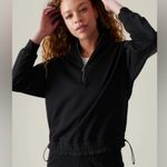 Athleta  Triumph Hybrid Half Zip Sweatshirt black size small Photo 10