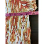 J Jill Linen Shirt Womens Small Southwestern Colorful Soft Coastal Casual Church Orange Photo 7