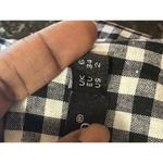 Oao Oro Babydoll Midi Dress Sz 2 Black White Gingham Check Pleated Empire Waist Photo 4