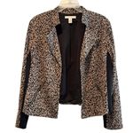 Chico's Copper and Black Animal Print Cropped Jacket Blazer Women’s Size 2 (12) Photo 0