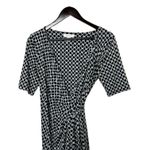 Motherhood Maternity  Black Geometric Print Short Sleeve Wrap Dress Womens Medium Photo 1