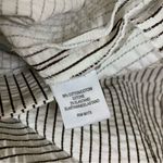 W By Worth  White Brown Pinstripe Pants 2 Slim Fit Stretch Career Classic Photo 4