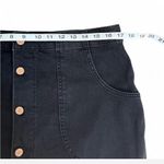 Marine layer  Black Button-Front Denim Skirt, size 14 Photo 2