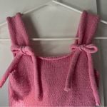 SheIn š Pink knitted crop top with bow tie detail Photo 1