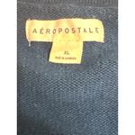 Aéropostale Argyle Cropped Cardigan XL Navy Blue Preppy Knit Button Front Photo 5