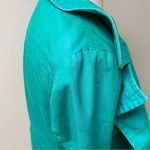 Forever 21 Teal cropped pea coat with gold buttons M Photo 6