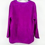 Victoria's Secret Vtg 90's Victoria's‎ Secret Gold Label Purple Satin Print Night Pajama Shirt EUC Photo 6