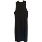 White House | Black Market WHBM Lined Black White Seeveless Banded Collar Dress 12 Photo 4