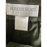 Hugo Buscati Hunter Green Leather Mini Skirt Size 2 Genuine Leather Photo 2
