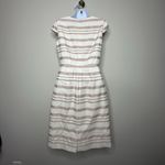 J.Crew Suiting Double Stripe Cap Sleeve Sheath Dress Pink & Ivory Size 4 Photo 4