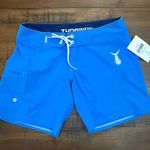 NWT Women's Tunaskin turquoise Board Shorts Aquatic Sports Swim Surf Size 1 Blue Photo 0