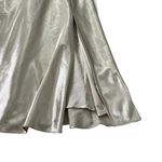 Birdy Grey  Champagne Satin Slit Bridesmaid Formal Dress Women Size Medium | 65-2 Photo 6