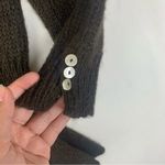 Wooden Ships size small medium Dark Brown Cardigan Floral Embroidery wool mohair Photo 9