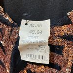 Akira Womens New  Ending Sequin Dress Black Rose Gold Photo 2