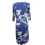Soft Surroundings Hyannis Blue Floral Faux Wrap Knit Dress Size Petite Small Photo 4