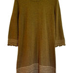 The Territory Ahead Cotton Wool green knit scallop trim dress Xl Photo 0