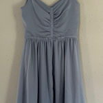 Banana Republic  Dusty Blue Mini Dress Formal Wedding Guest Evening 8 Photo 0