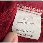 SheIn  Maroon Professional Lightweight Scalloped Short Sleeve Blouse Photo 5