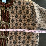 Wool Fair Isle front clasp cardigan Size PL Black Photo 9