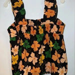 Who What Wear women’s Hand Drawn Floral Sleeveless cropped Top size Medium Photo 0