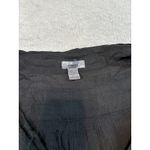 Poetry Clothing Crinkled Button Front Y2K Tunic Top Black Size L Photo 2