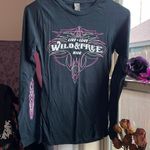 Y2K Live love wild & free ride long sleeve top Black Photo 3