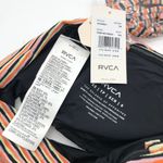 RVCA Cosmic Way Bandeau Bikini Top Striped Removable Padding Orange Black XS Photo 3