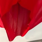 Harper Size L Red Sheer Chiffon Long Sleeve V Neck Popover Top Photo 8