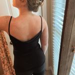 Chaser Cowl Neck Black Shimmer Tank Top Photo 2