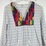 J.Crew Striped Gauze Cotton Embroidered Tunic Top Boho Size XS GUC L1756 Photo 1