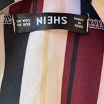 SheIn Striped V-neck Semi Crop Silky Tank Top Camisole Size Extra Small Photo 6