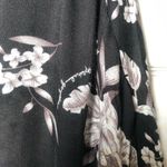 Spiritual Gangster Spiritual Ganster White, Grey and Black Floral Kimono Tie Robe / Swim Cover OS Photo 4