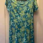 Rainbow Sandals Blue tropical print summer dress Photo 1