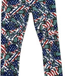 LuLaRoe Womens  4th of July Statue of Liberty Print Rare HTF Leggings One Size OS Photo 0
