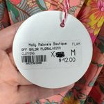 Umgee Dress Women M Pink Anthropologie Flamingo Floral Off-Shoulder Shift Summer Photo 4