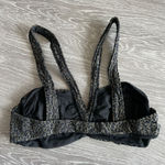 ANDIE  Swim X Demi Monaco Bikini Top Medium Black Gold Glittery Photo 3