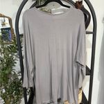 Venus  Long Sleeve Top in Elegant Gray plus size 1x with zipper design Photo 6