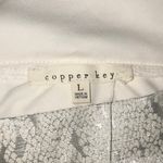 Copper Key Cream & Metallic Silver Jacquard Pleated Mini Skirt Photo 6