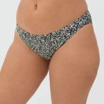 Everlane The Bikini Bottom in Low-Rise in Navy Floral S NWT Photo 0